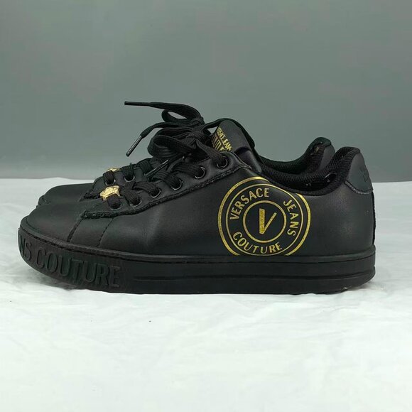 Versace Jeans Collection Black and Gold Sneakers - Picture 2 of 9